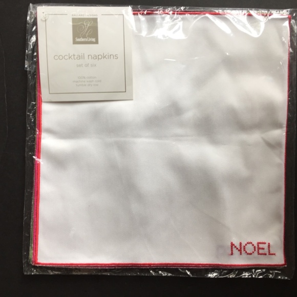 Ballard Designs/Southern Living 6 100% Cotton Holiday Cocktail Napkins/NEW! - Picture 2 of 2